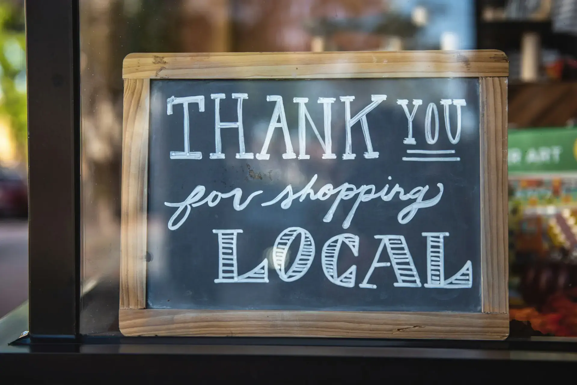 independent retail shop with open sign